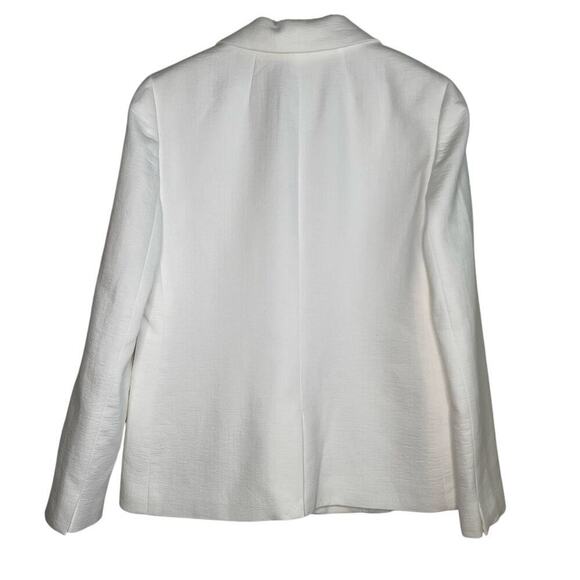 J. Crew Cotton/Linen Blend Double Breasted Textured Blazer White Women's Size 8 - Picture 10 of 10